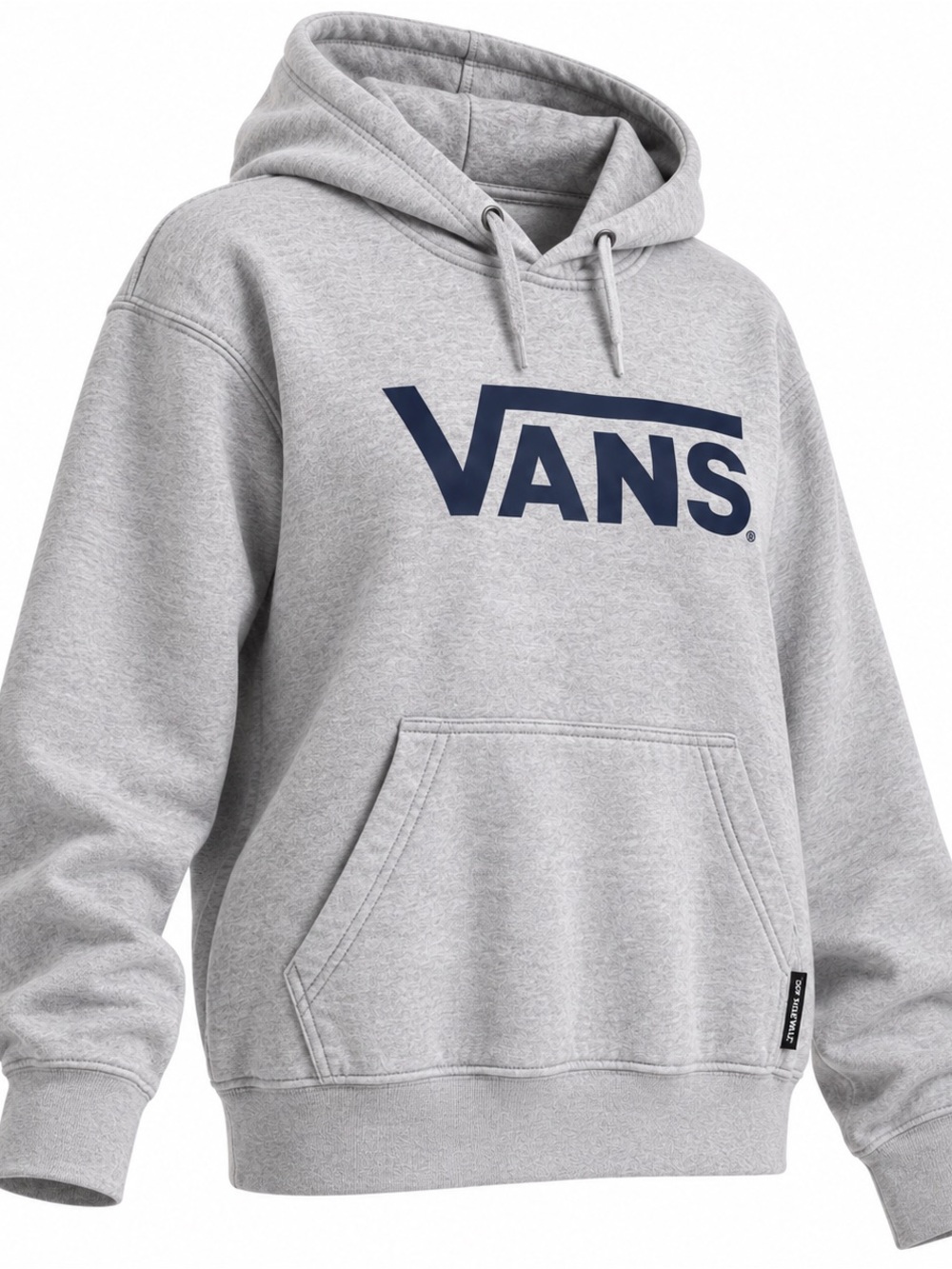 Vans Light Gray Hoodie with Navy Logo